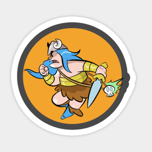 Blue Scar the Barbarian Orange Crush Sticker